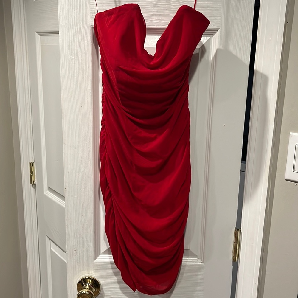 Red cocktail dress